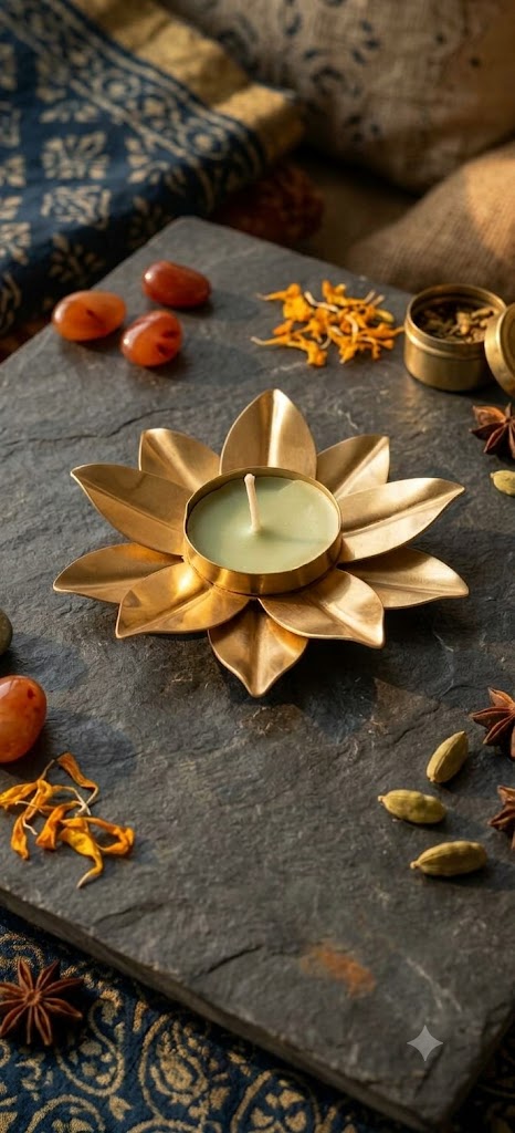 set of 2 Lotus Tea light