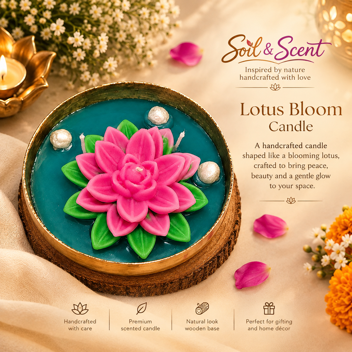 Lotus Bloom Candle