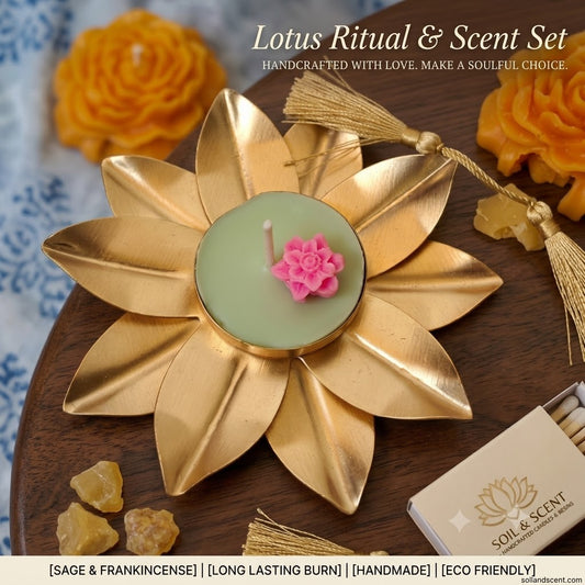 set of 2 Lotus Tea light