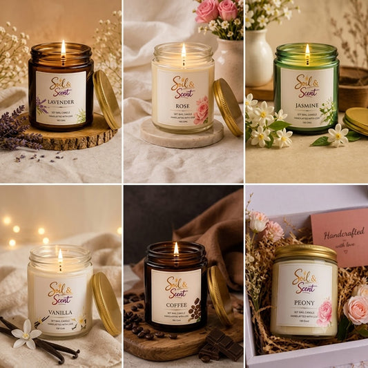 Handcrafted Scented Soy Wax Jar Candle