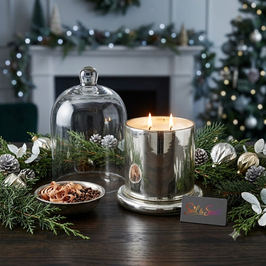 Silver Solstice Bell Jar Candle